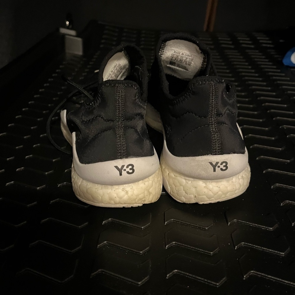 Y-3 Black and White Athletic Sneakers image 2